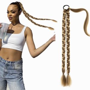 Ponytail for braids, Twisted Brown, 70 cm