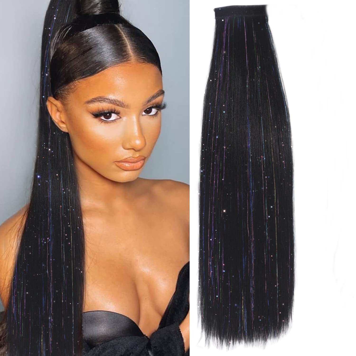 Straight line Disco Pair Tail, 70 cm