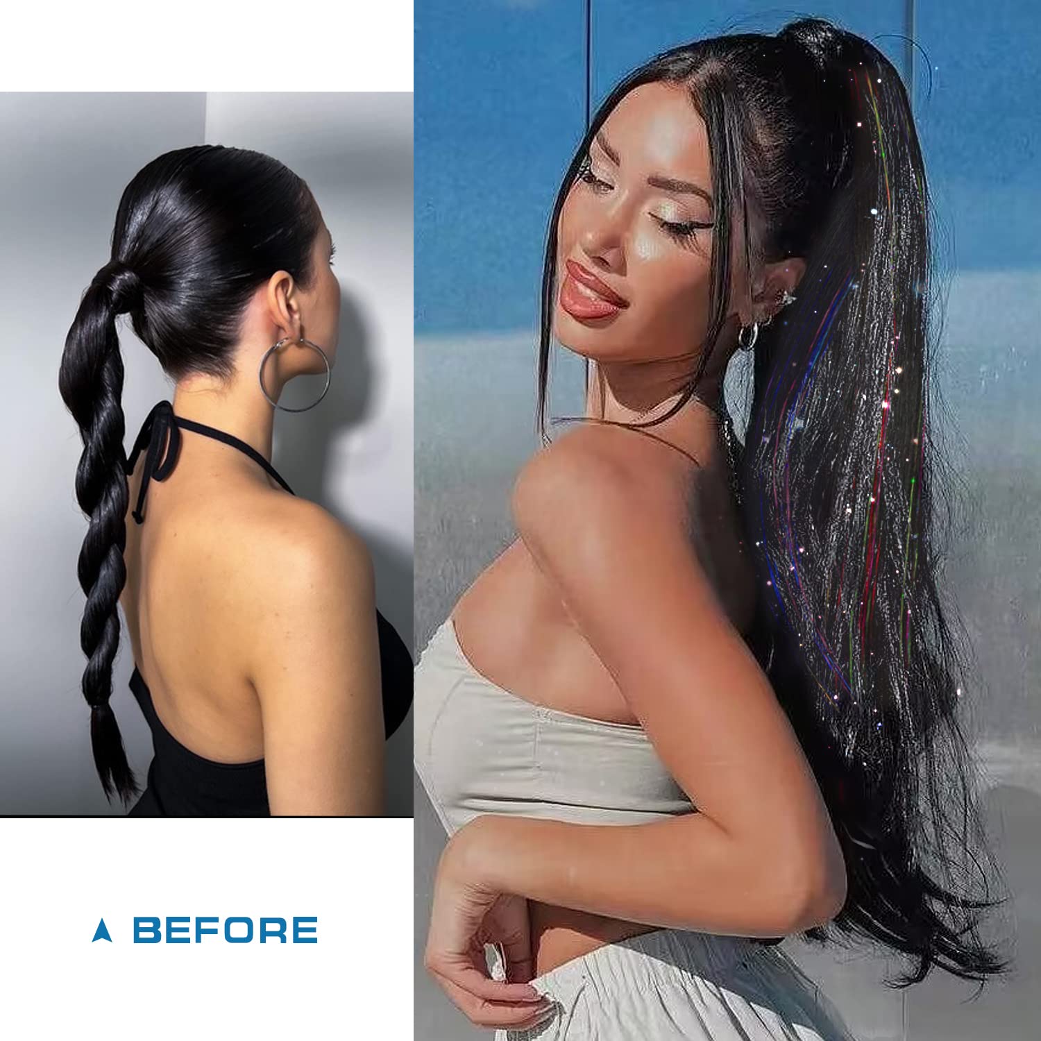 Straight line Disco Pair Tail, 70 cm - Image 4