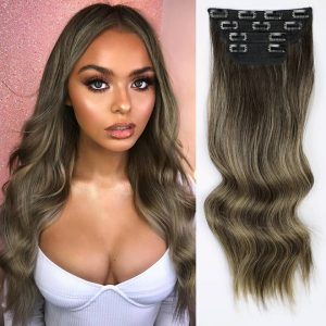 Synthetic clip-on extensions (super volume) #7C
