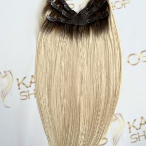 Half Head Eva Hair (6D) Ombre Satin Medium/ Light Blonde #3/ #60