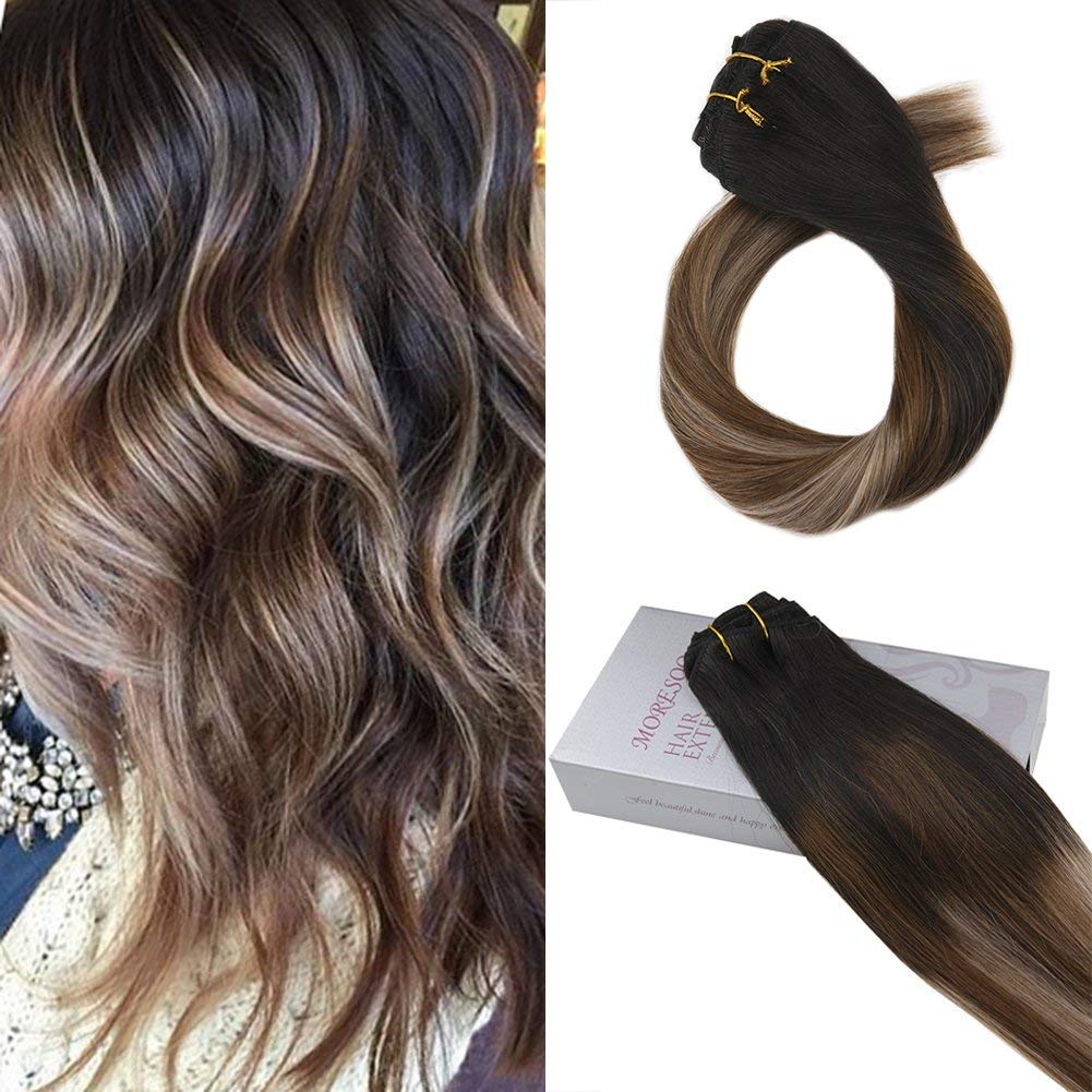 Weft Hair DeLuxe Balayage 1B #7