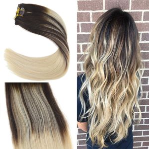 Weft Hair DeLuxe Balayage #1B Light Grey