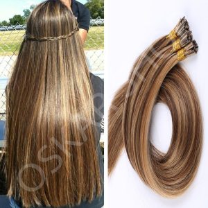 Keratin Extensions Wavy Hair Balayage #4 #24