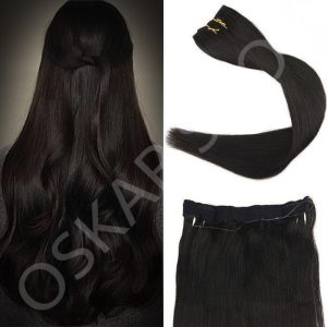 Half Head Hair Extensions DeLuxe #1A