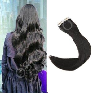 Tape In Extensions DeLuxe #1b shiny