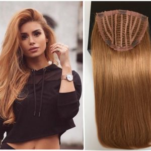 Half Head Hair Extensions with Cap #8N