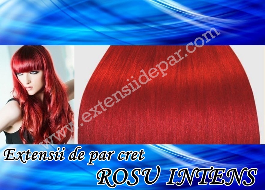 Clip-On Extensions Curly Intense Red