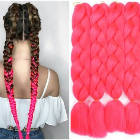 Braids Extensions Intense Pink
