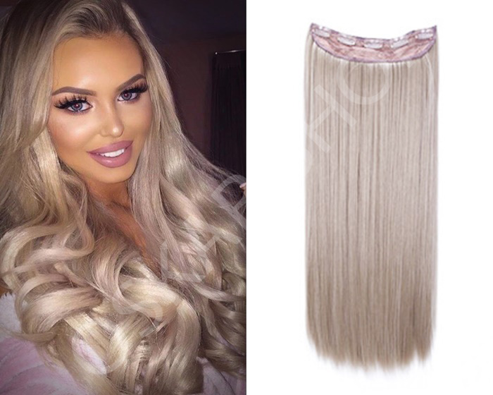 Half Head Hair Extensions Diamond Light Grey