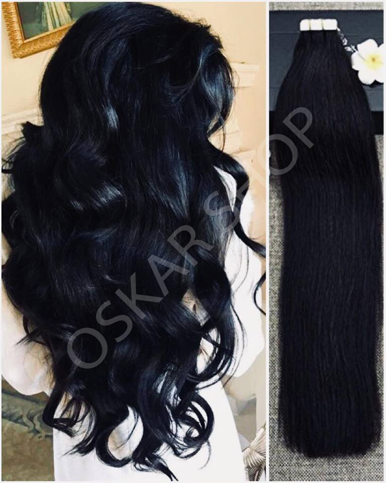 White Platinum Tape In Extensions Black Alabstrui