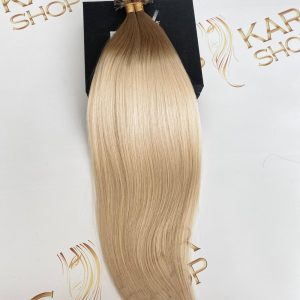 Keratin Russian Hair Extensions Ombre #7/ Silver