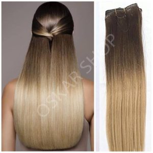 Half Head Hair Extensions Diamond Ombre #6 #18
