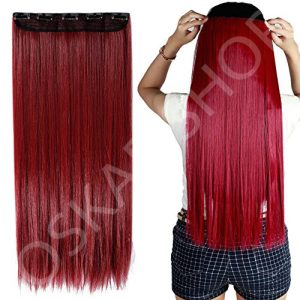 Half Head Hair Extensions Diamond Red