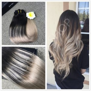 Easy Clip-On Set Balayage #1B Light Grey