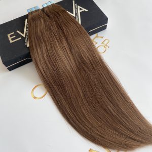 Tape-in Russian Medium Brown Extensions #5