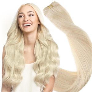 Clip-on Russian White Blonde #100