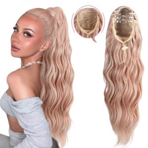 Ponytail with Drawstring Blonde Rose