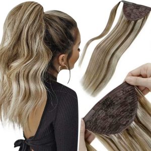 Magic Tail with Velcro Ponytail Highlighted Brown #6/#24