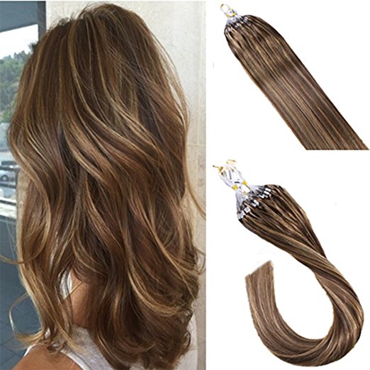 Microring Hair Extensions Oskar Balayage #4 #27