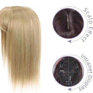 Partial Wigs With Bangs Beige Blonde #24