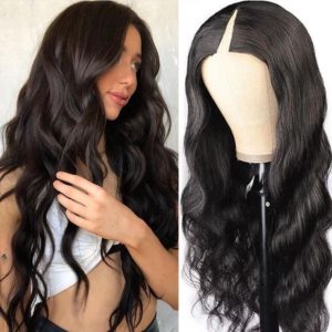 Demi-Wig Natural Hair U Part Black Natural Wavy 2