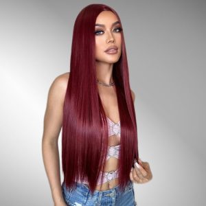Straight Wig Burgundy
