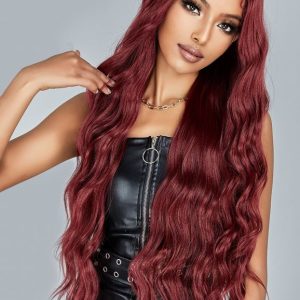 Burgundy Wavy Wig