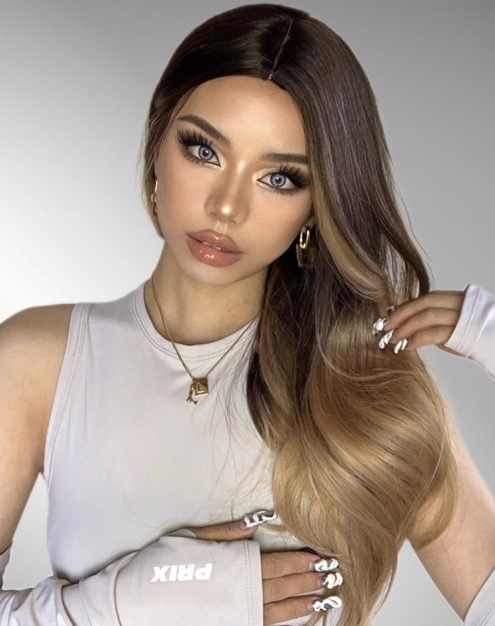 Ombre Dark Brown/Caramel Wig - Image 3