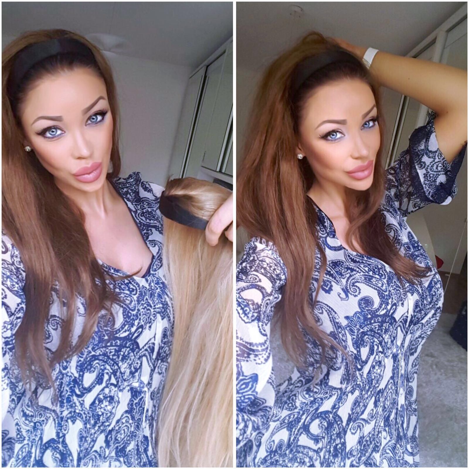 Volume Wefts with Headband Deluxe Chestnut - Image 6