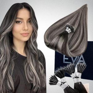 Nanoring Russian Extensions Balayage #1B/Light Grey