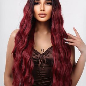 Ombre burgundy Wig