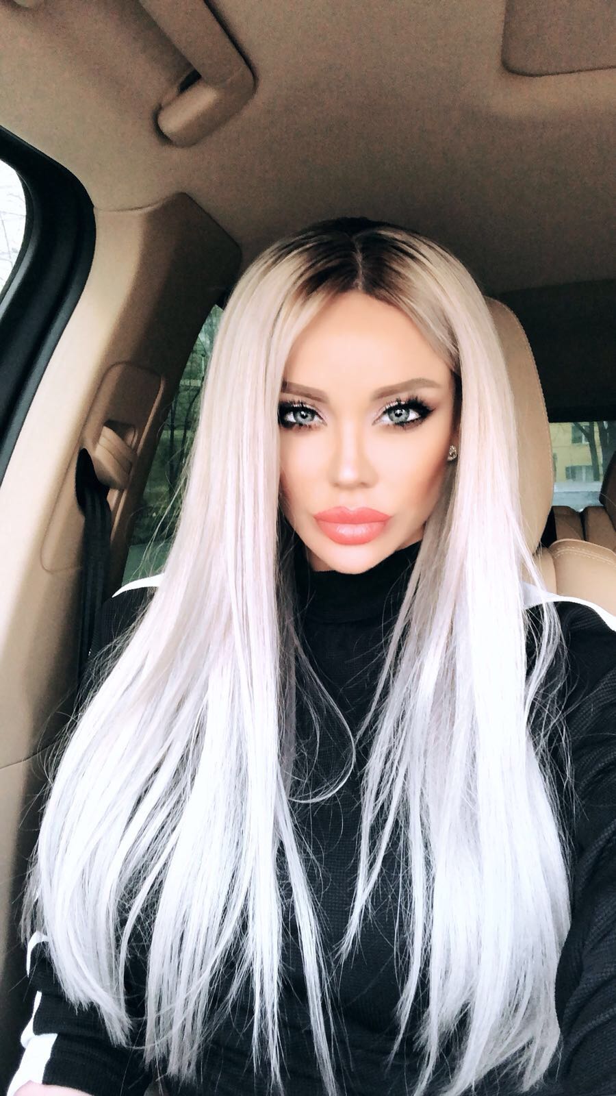 Natural Hair Wig baby grey 55cm - Full Lace