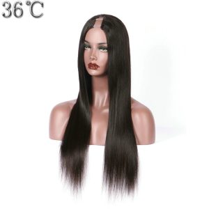 Demi-Wig Natural Hair U Part Ash Brown Straight