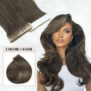 Invisible Tape Extensions #4 Ash Natural Medium Brown
